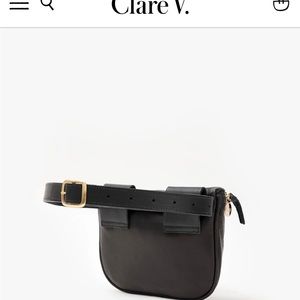 Clare v blk belt bag/Fanny pack leather